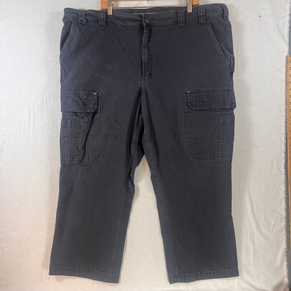 Duluth Trading Flex Fire Hose Cargo Pants Mens 48x30 Gray Work Utility Cotton